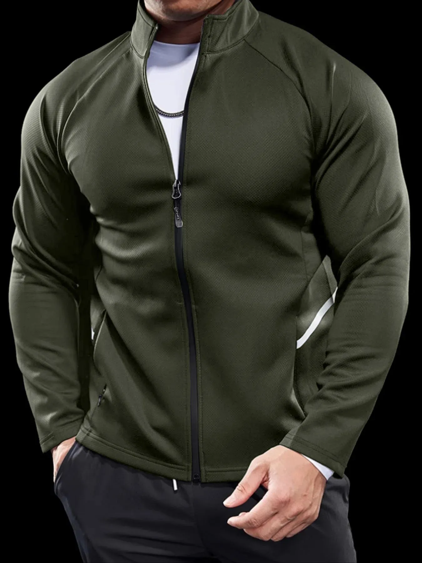 Aidase mens outfits Men's Jackets, Training Wear Jackets, Muscle Curves, Fitness Casual, Lightweight, Slim, Quick Dry, Running, Boyfriend's Gift