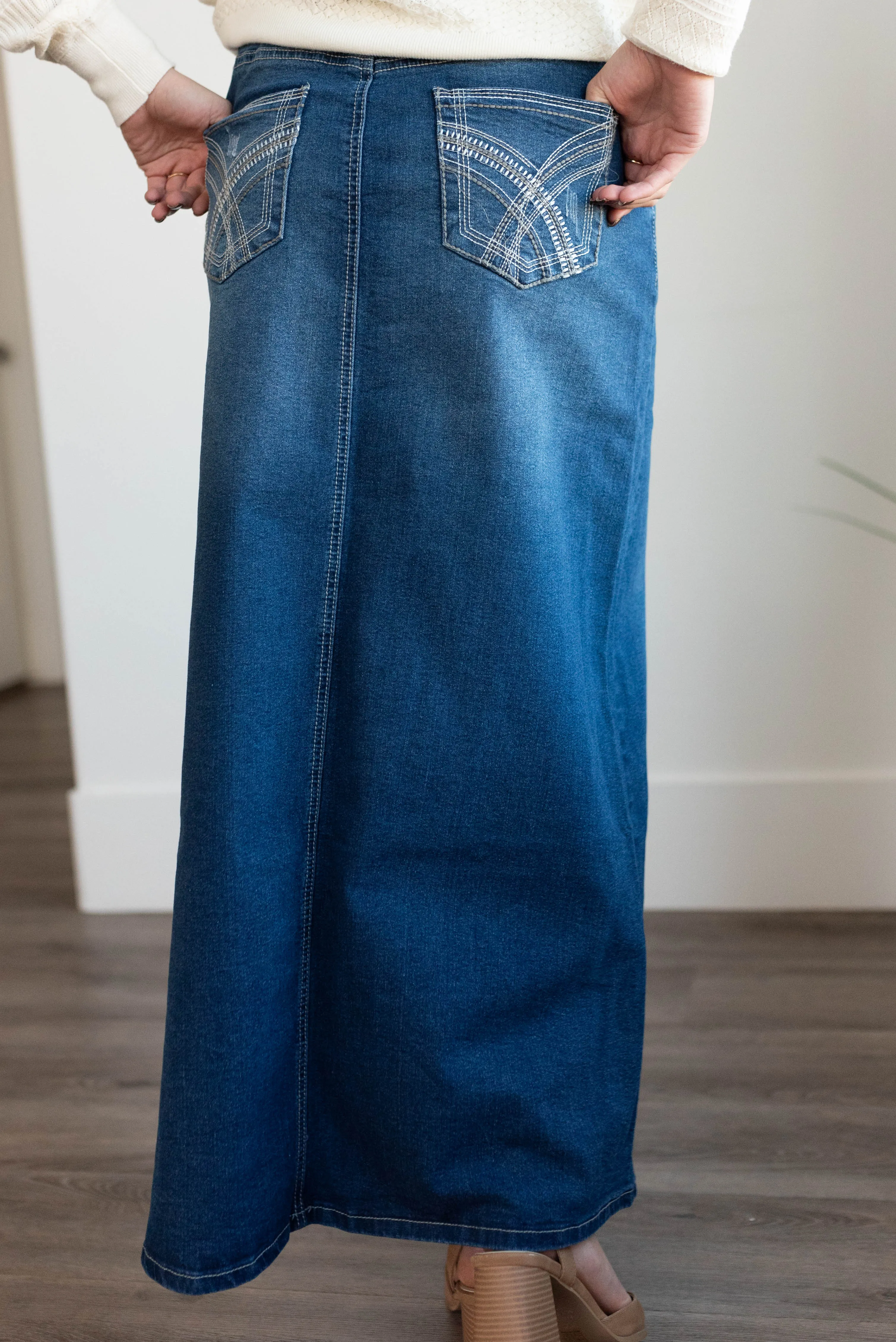 Amara Indigo Wash Denim Skirt