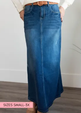 Amara Indigo Wash Denim Skirt