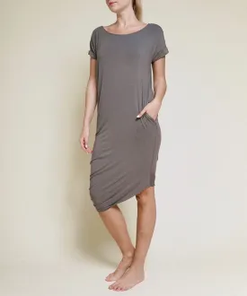 BAMBOO asymmetric dolman dress