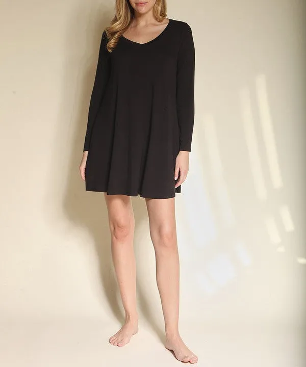 BAMBOO casual v neck dress