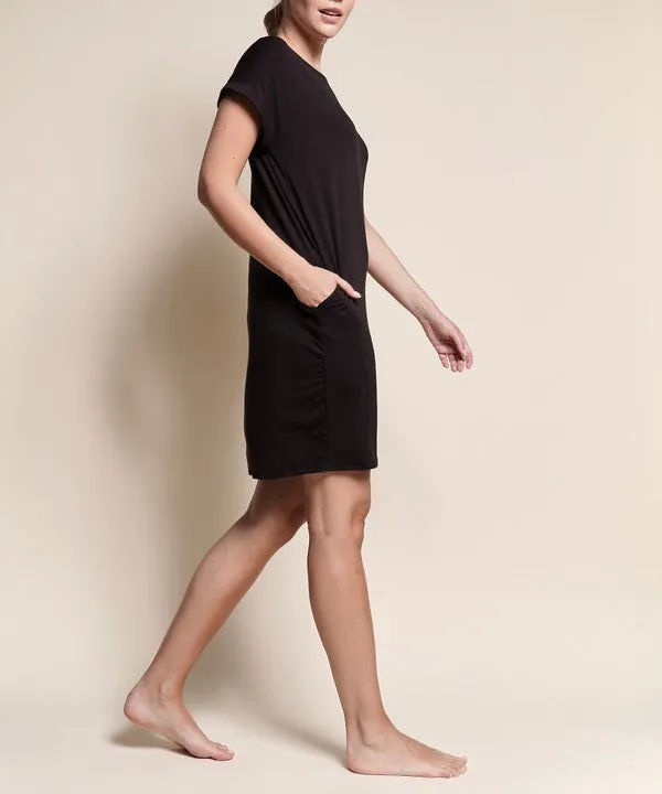 BAMBOO crop dress with pockets