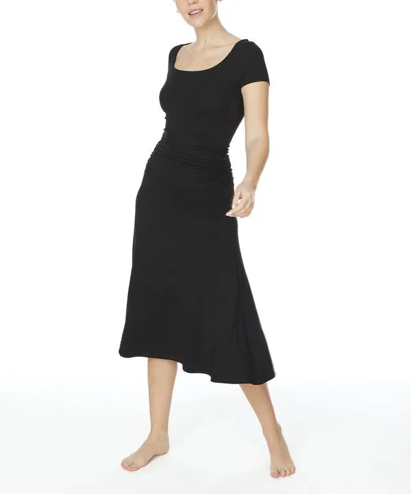 BAMBOO flared midi skirt