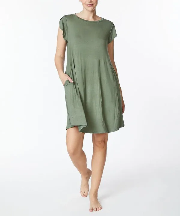 BAMBOO tulip sleeve dress