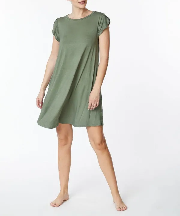 BAMBOO tulip sleeve dress