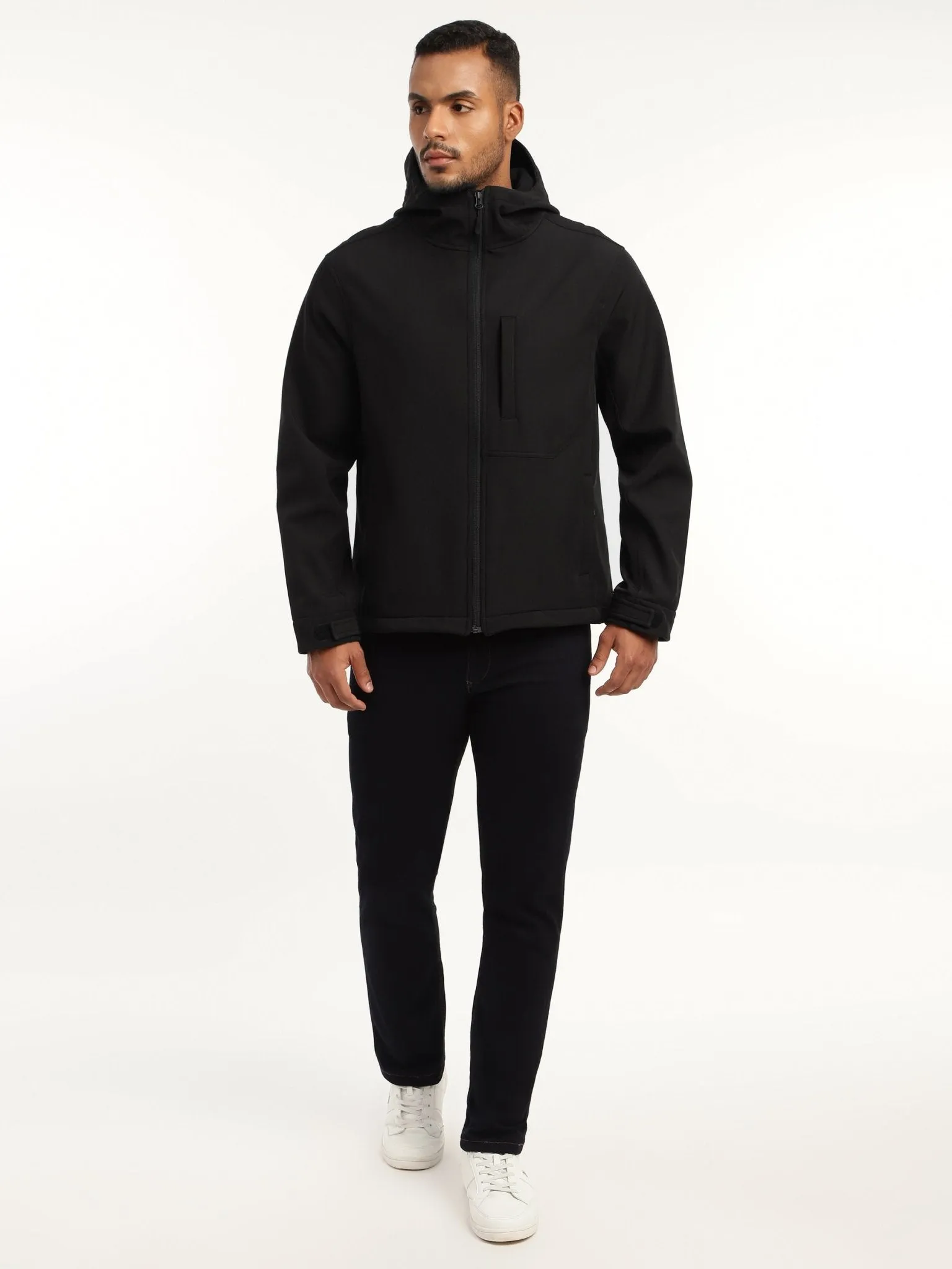 Black DWR Technical Softshell Jacket