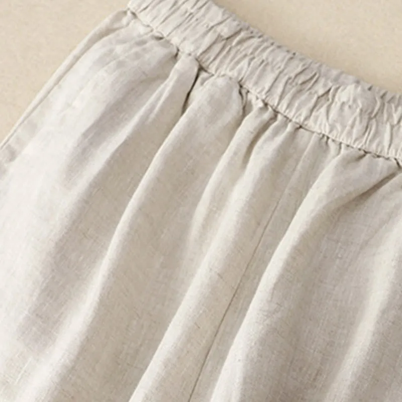 Buddha Stones Embroidered Dandelion Loose Harem Pants With Pockets