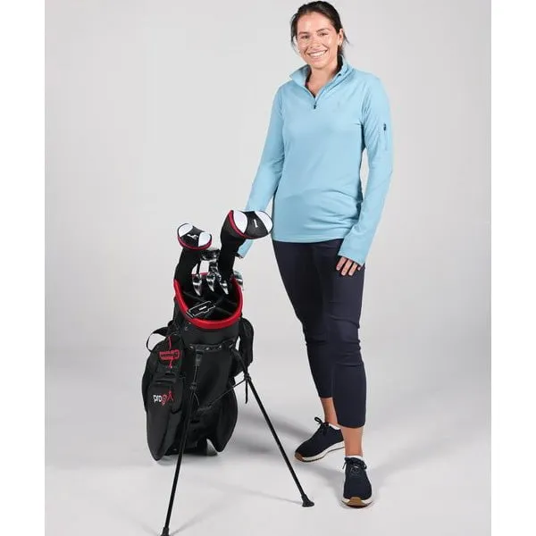 Clutch & Co Woman's 1/4 Zip Performance Top - Opal