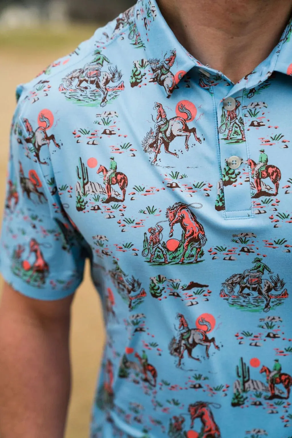 Cowboy Up Performance Polo