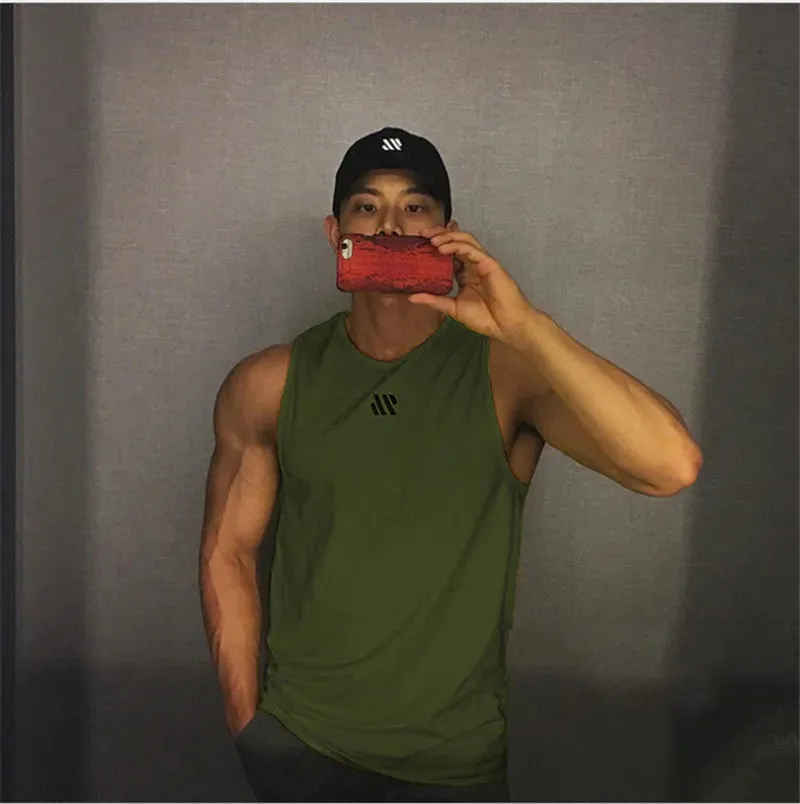 Gym Breathable Tank Top for Men-Sleeveless Fitness Shirt