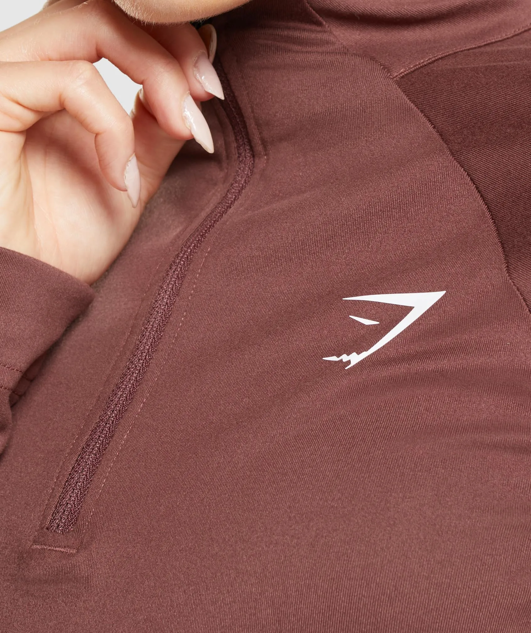 Gymshark Training 1/4 Zip - Cherry Brown