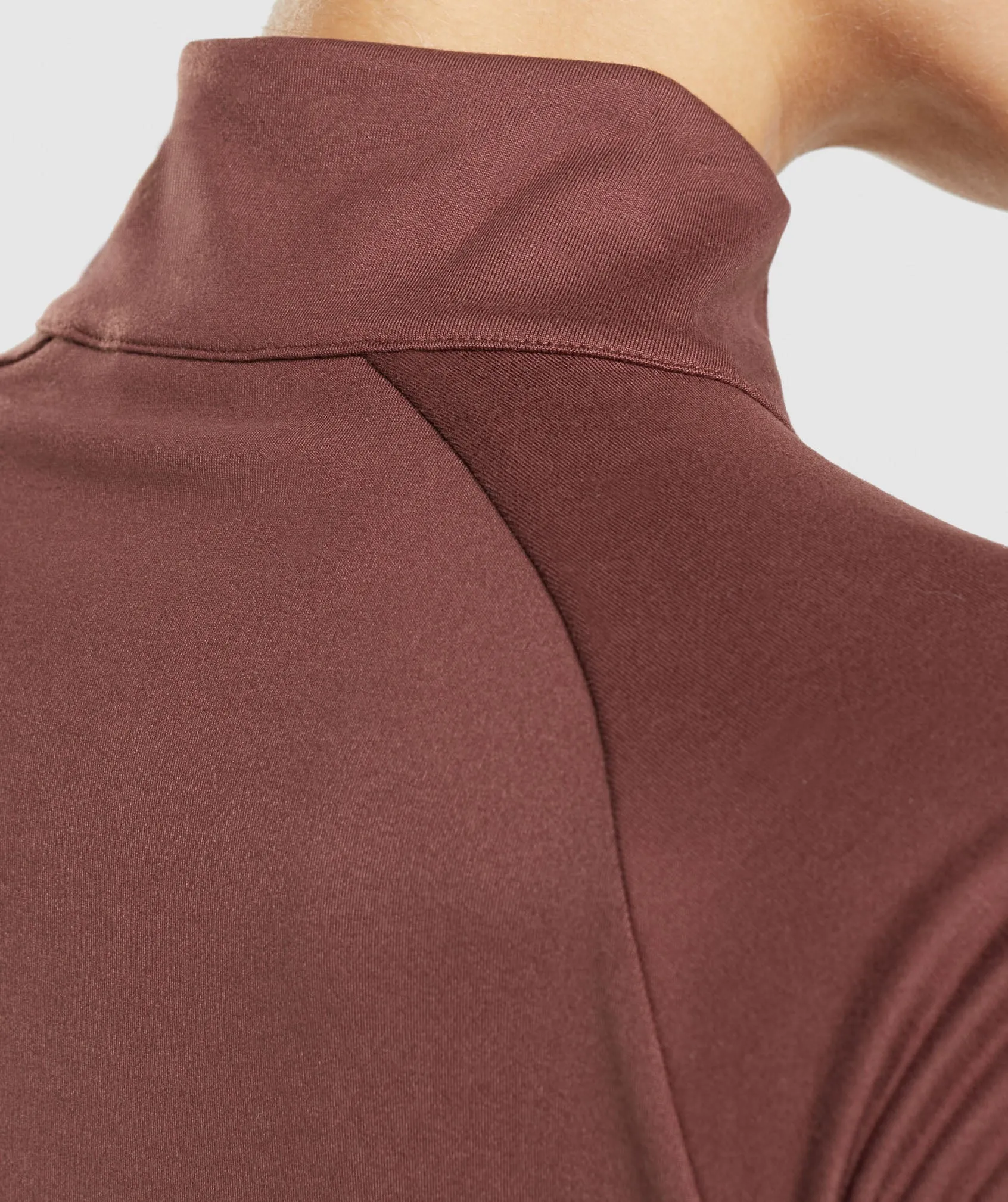Gymshark Training 1/4 Zip - Cherry Brown
