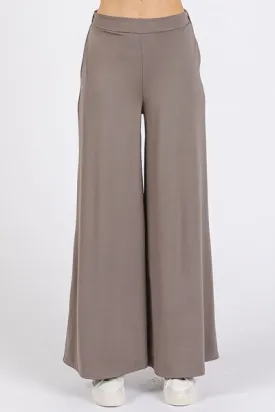 Hazel Blues® |  Mittoshop Yoga Air Stretch Elastic Waist Wide Leg Pants