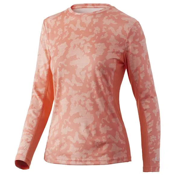 Huk Women's Icon X Running Lakes Camo L/S