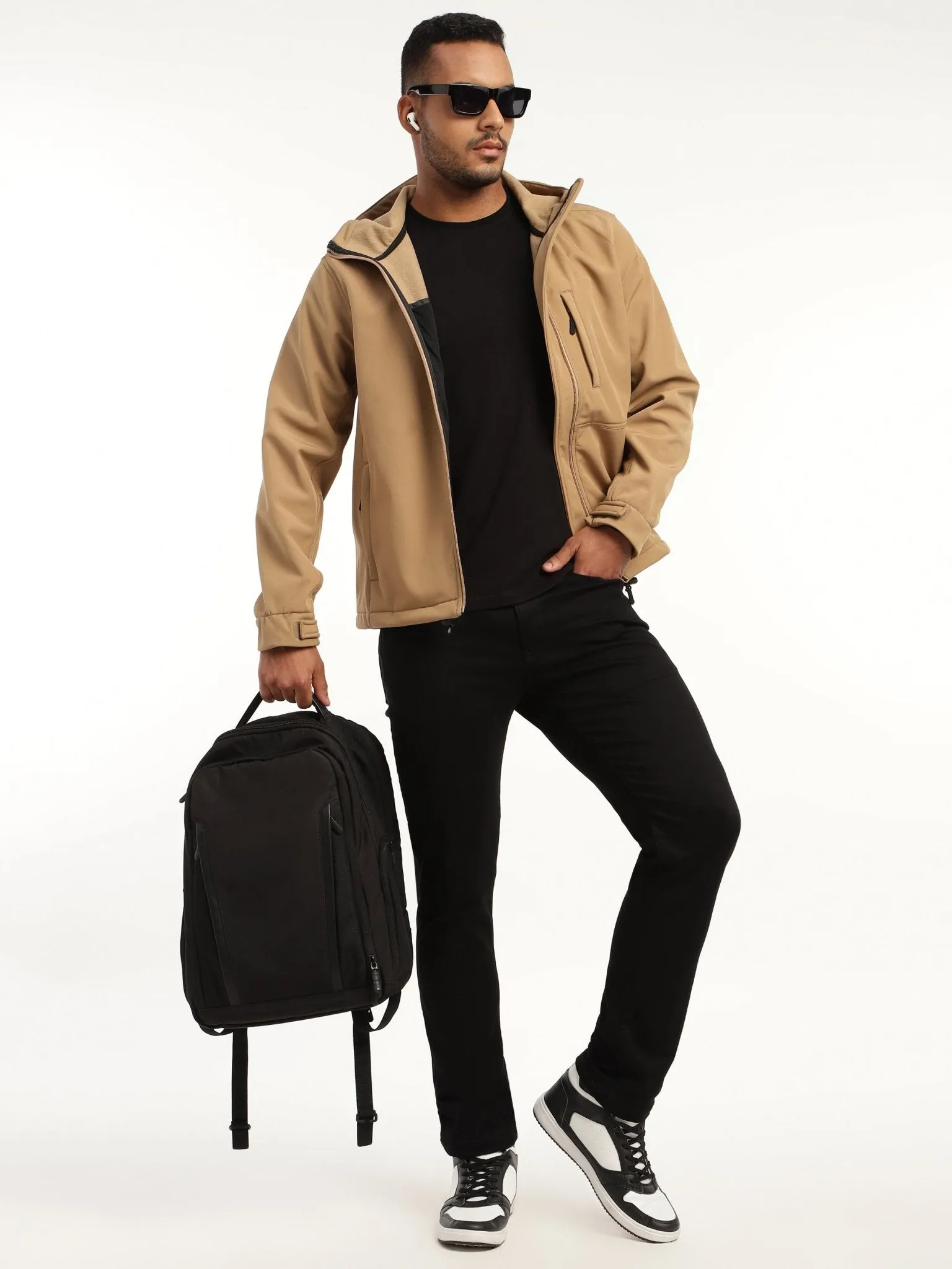 Khaki DWR Technical Softshell Jacket