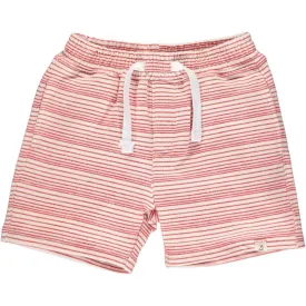 Me & Henry Red/Cream Stripe Bluepeter Sweat Shorts