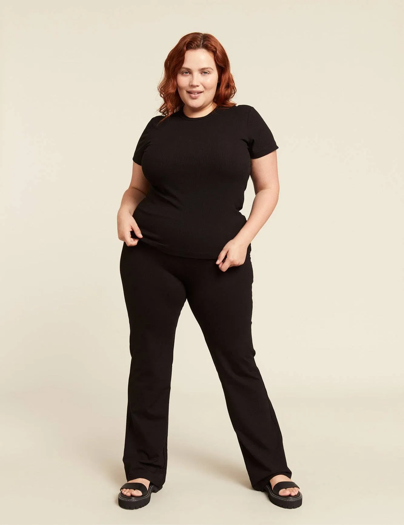 Motivate High Waist Flare Pant: Black