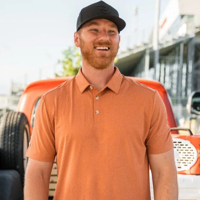 Performance Polo - Heather Orange