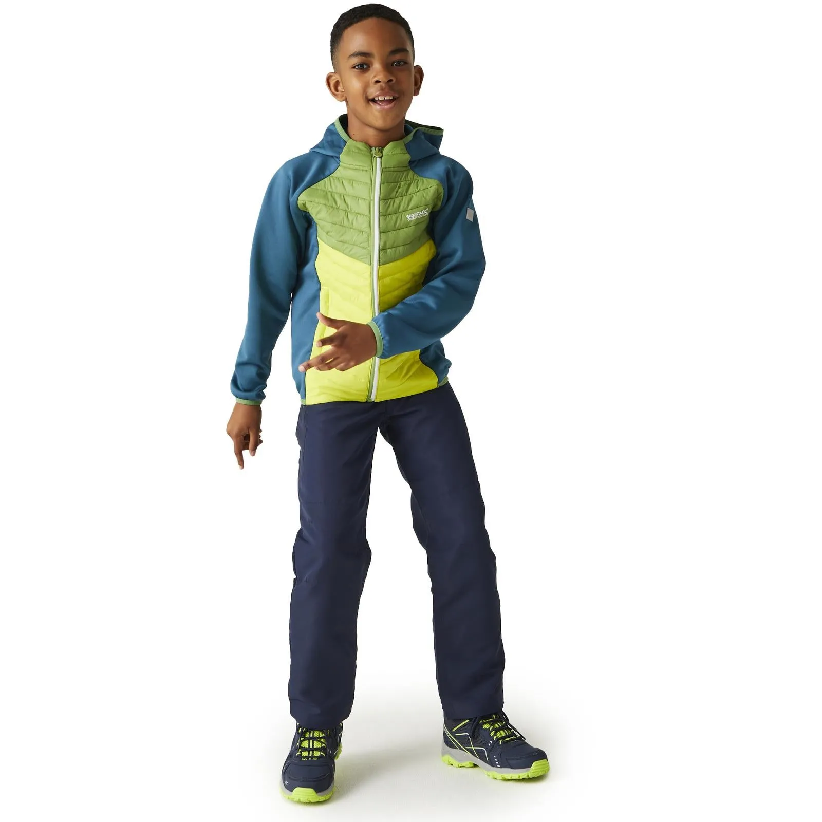 Regatta Kids Kielder Hybrid VIII Hooded Outdoor Walking Hiking Softshell Jacket