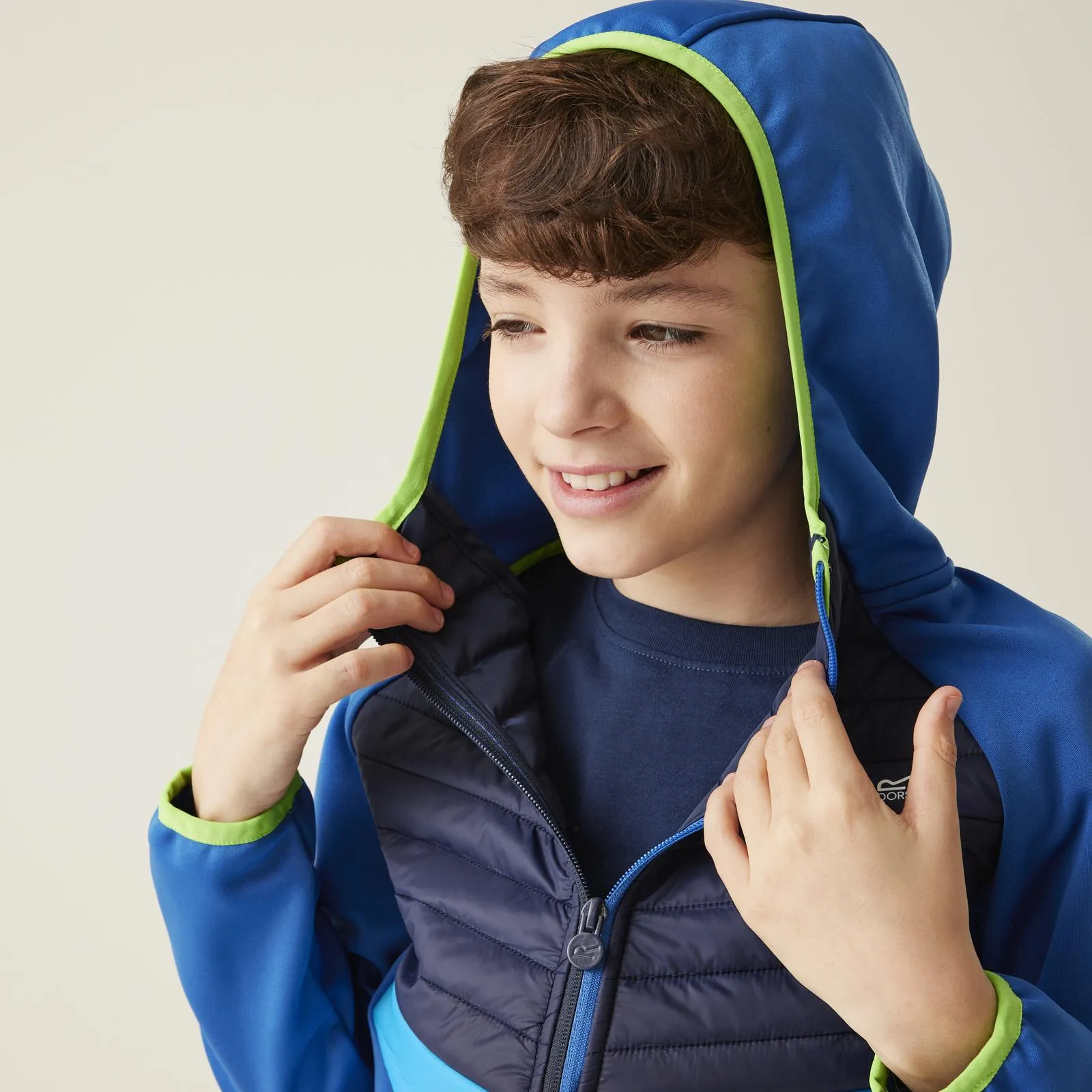 Regatta Kids Kielder Hybrid VIII Hooded Outdoor Walking Hiking Softshell Jacket