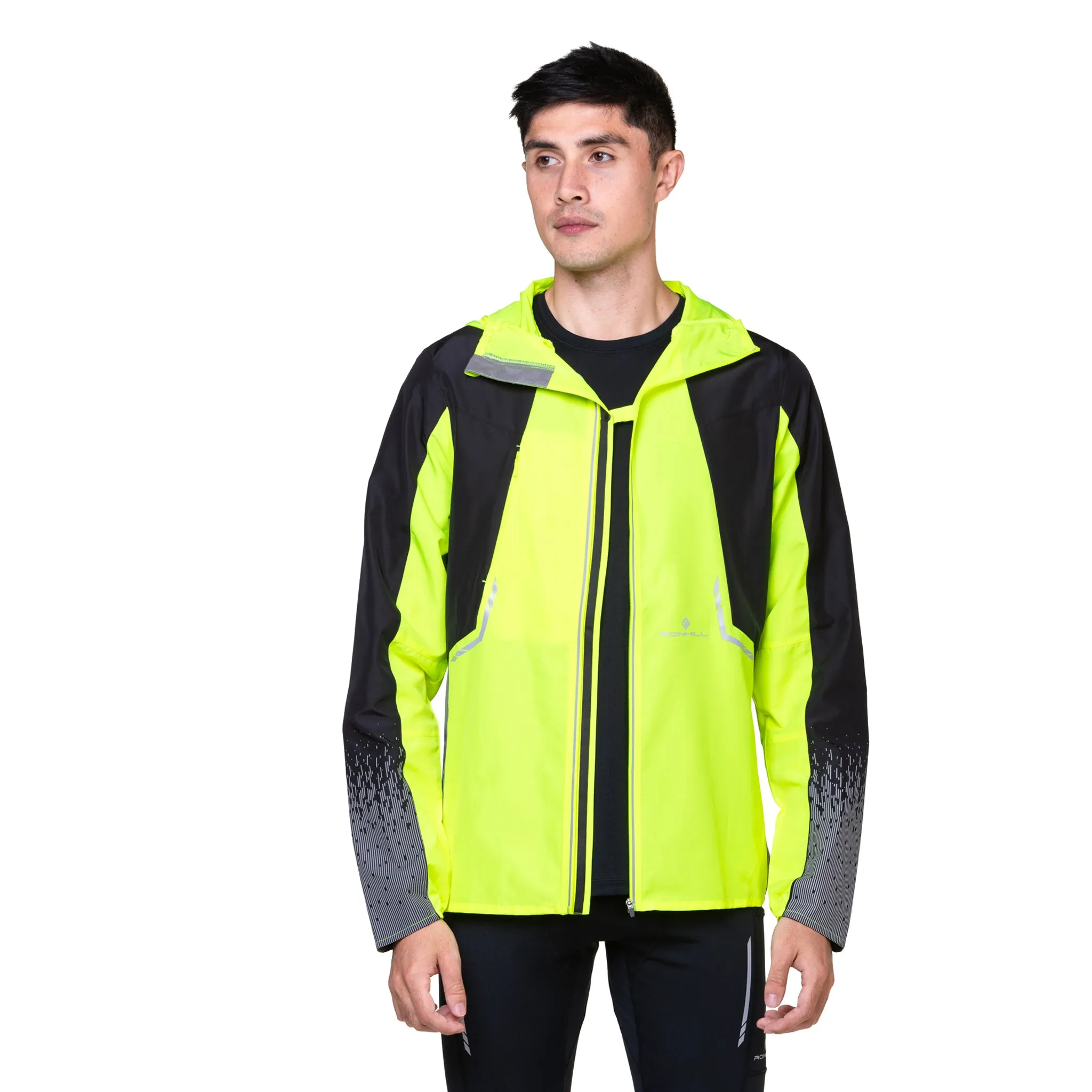Ronhill Tech Reflect Jacket Men's Fluorescent Yellow Black Reflect
