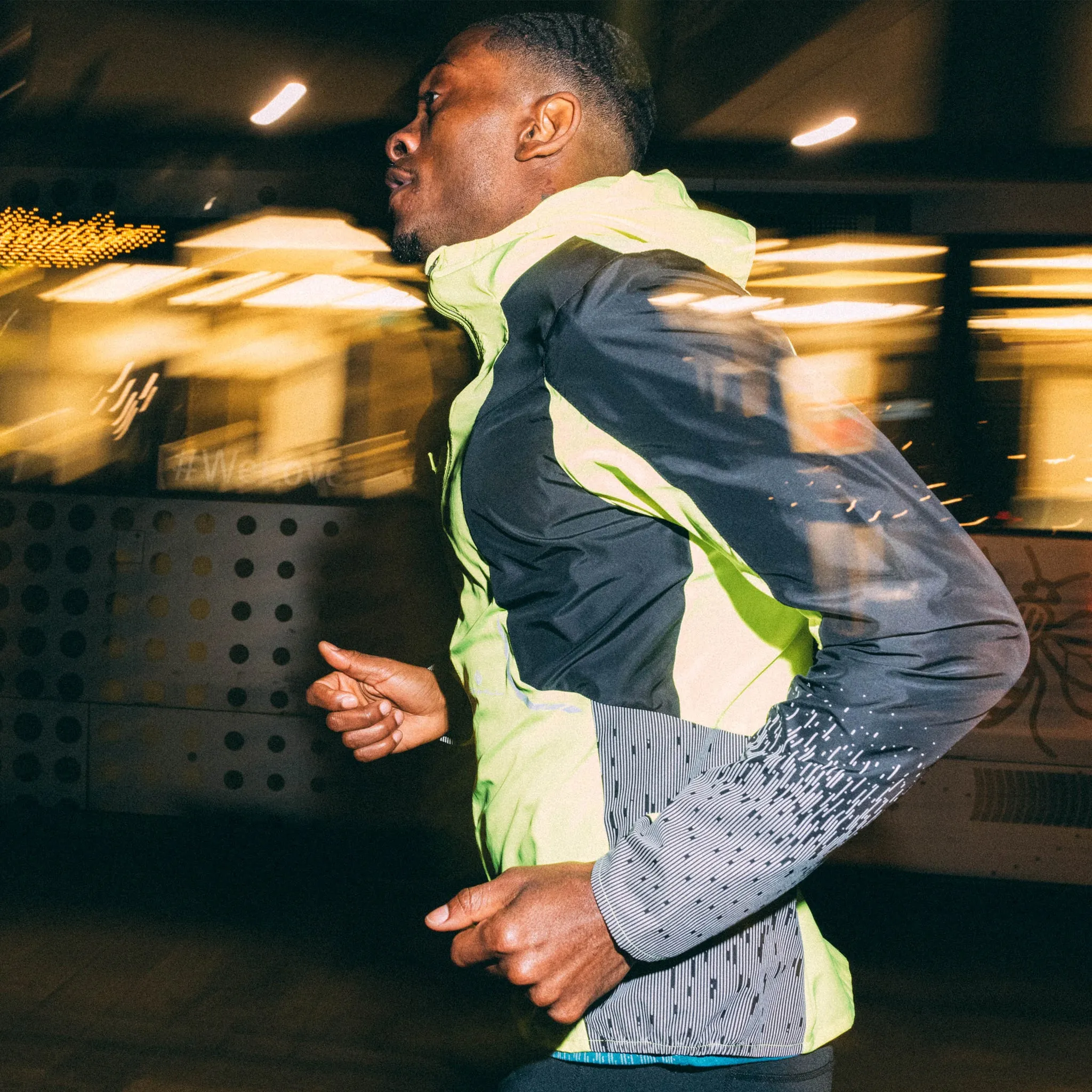 Ronhill Tech Reflect Jacket Men's Fluorescent Yellow Black Reflect