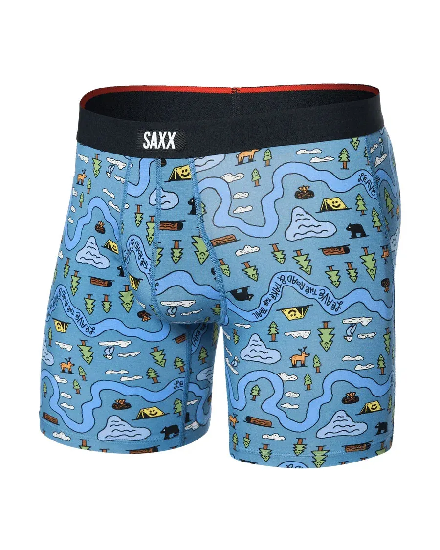 Saxx Mens Slate Take the Trail Vibe Xtra Fly Boxer Brief