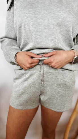 The Heather Grey Cloud Fleece shorts