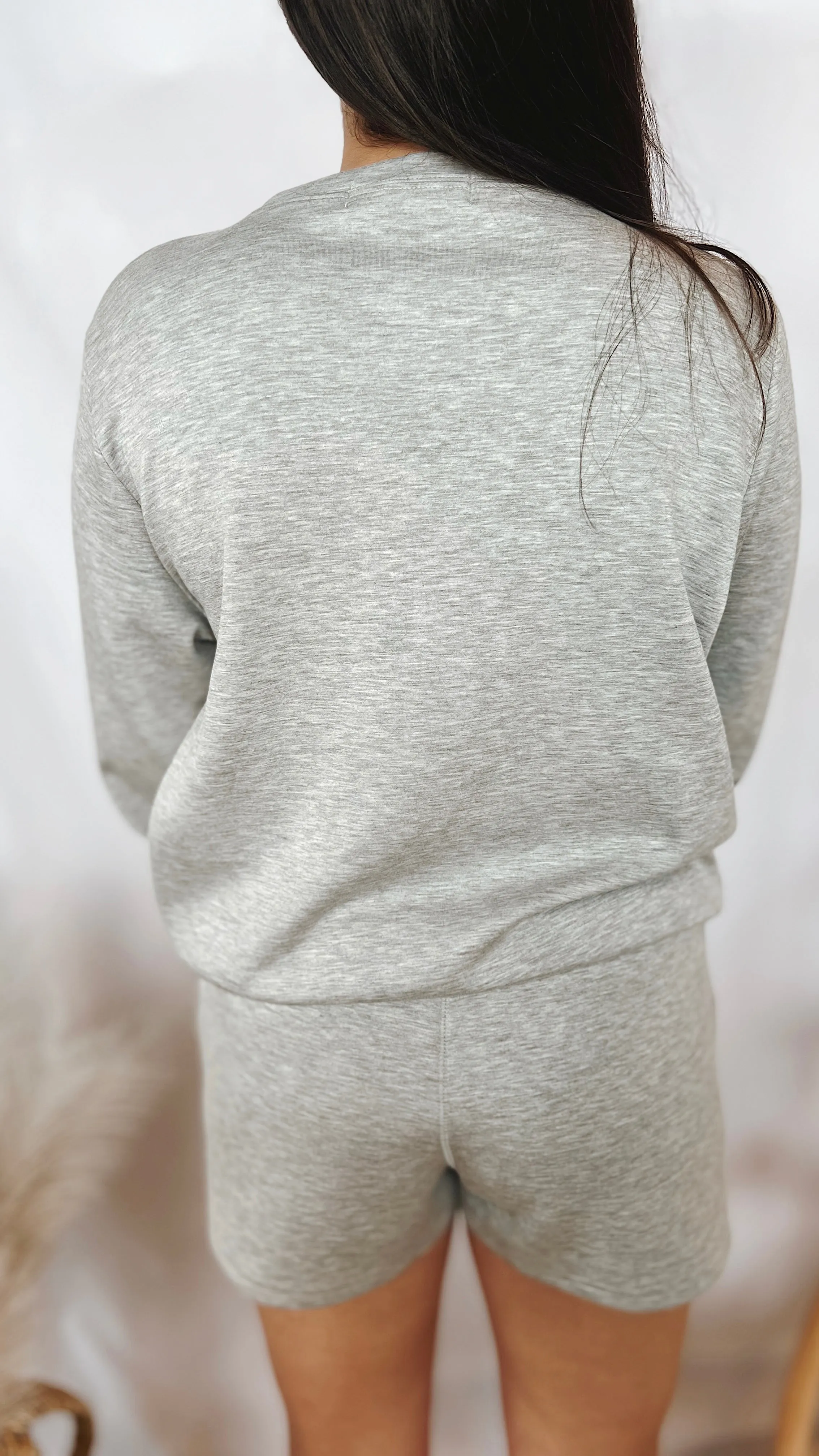The Heather Grey Cloud Fleece shorts