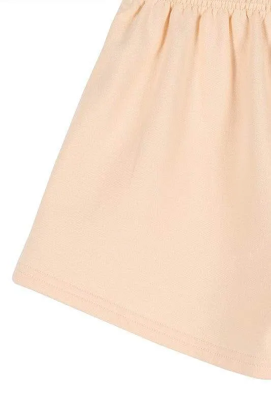 Travel Friendly Comfortable Cream Sweat Shorts