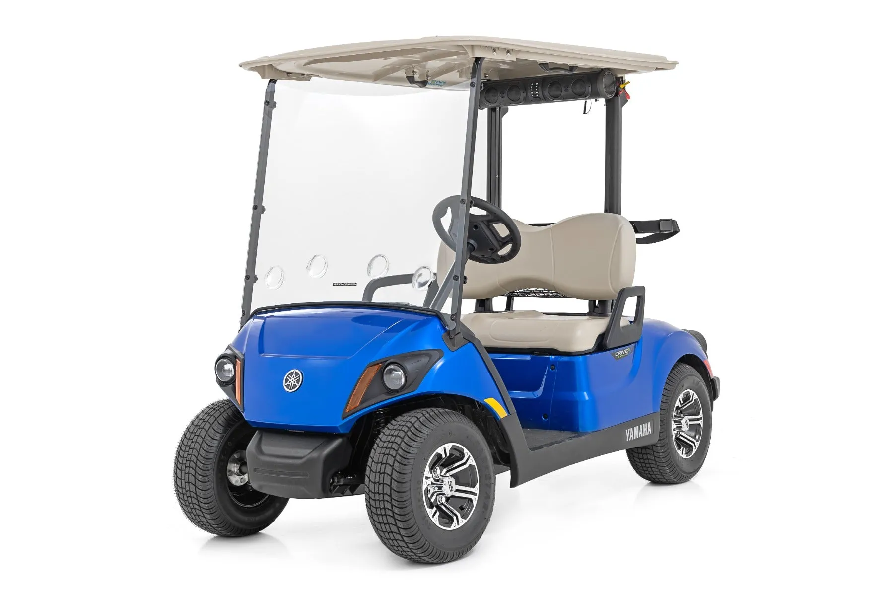 Vented Full Windshield - Scratch Resistant - Yamaha Drive2 Golf Cart