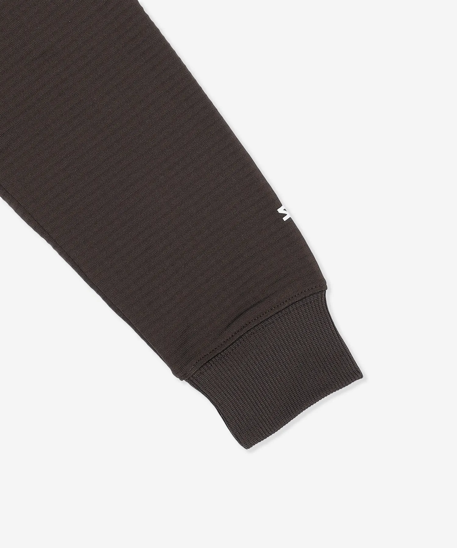 WAFFLE HIGH NECK LONGSLEEVE - BLACK