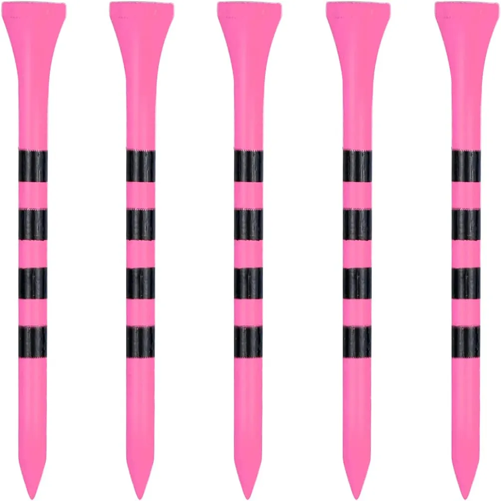 Zivisk Wooden Golf Tees 3-1/4",2-3/4",2-1/8",1-1/2" Available,100 Count Bamboo Tee Golf (Natural Color, White, Black, Green, Blue, Red, Pink)