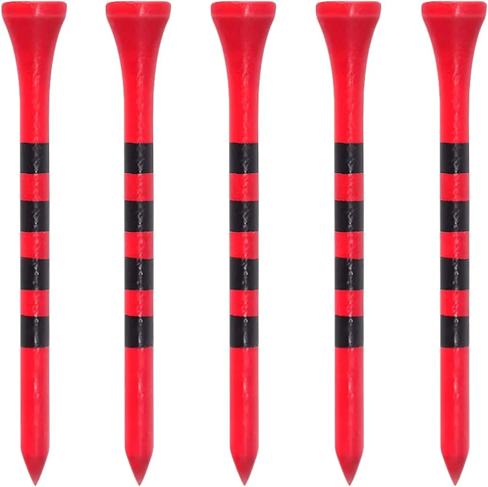 Zivisk Wooden Golf Tees 3-1/4",2-3/4",2-1/8",1-1/2" Available,100 Count Bamboo Tee Golf (Natural Color, White, Black, Green, Blue, Red, Pink)