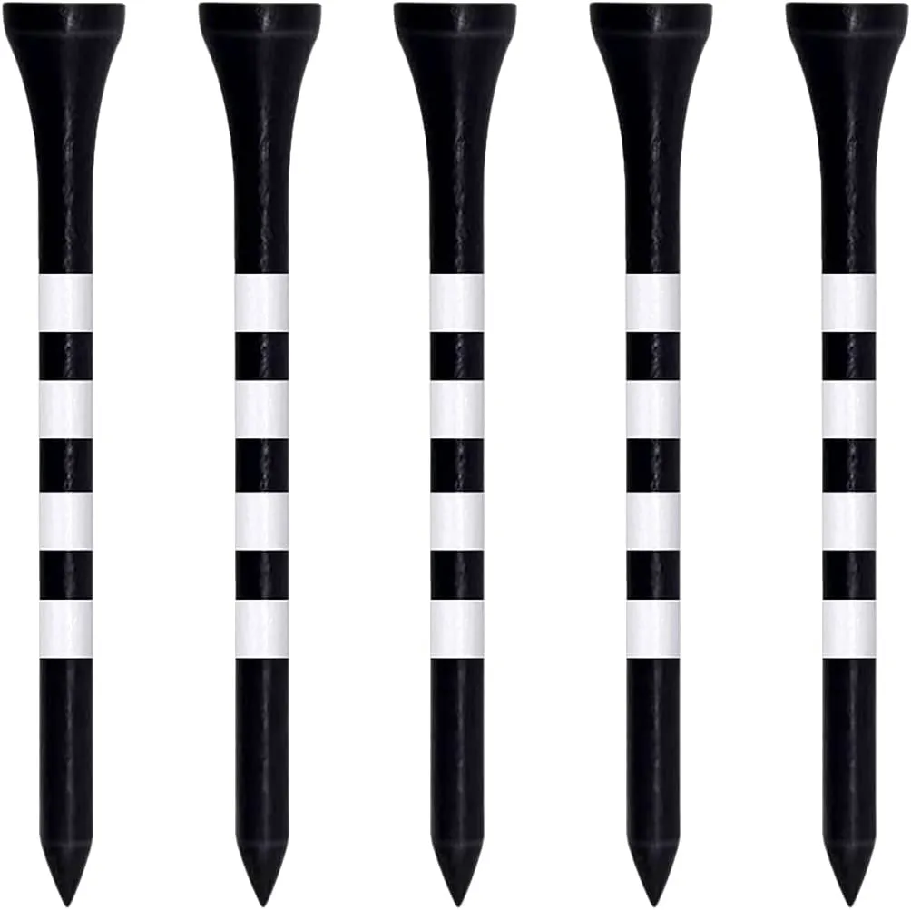 Zivisk Wooden Golf Tees 3-1/4",2-3/4",2-1/8",1-1/2" Available,100 Count Bamboo Tee Golf (Natural Color, White, Black, Green, Blue, Red, Pink)